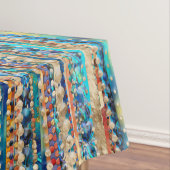 縞で飾り、玉が付きます テーブルクロス (インサイチュ)