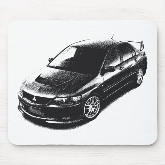 縞になるEvo IX Mitの槍騎兵 マウスパッド (正面)