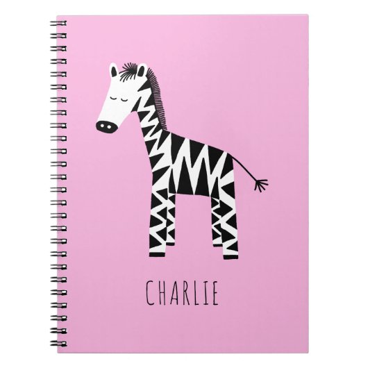 縞模様の子たち ゼブラ キュート ノートブック (正面)