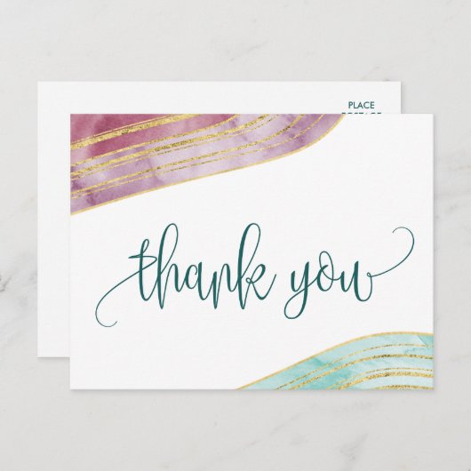 縞模様の宝石 |ありがとうございます ポストカード (正面/裏面)