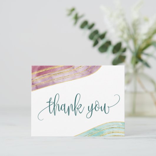 縞模様の宝石 |ありがとうございます ポストカード (スタンド正面)