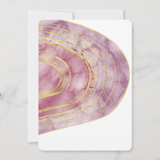 縞模様の宝石 | Mauve お祝いしよう 招待状 (裏面)