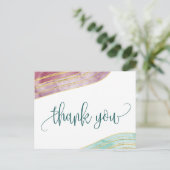 縞模様の宝石 | Mauve 感謝 ポストカード (スタンド正面)