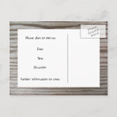 縞模様の木日付を保存 案内ポストカード (裏面)