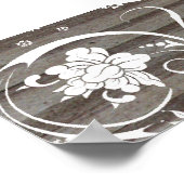 縞模様の木製シーティングチャート ポスター (角)