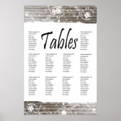 縞模様の木製シーティングチャート ポスター (正面)