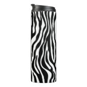 縞模様の模様が黒と白+アイディア タンブラー (回転右)