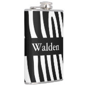 縞模様の模様が黒と白+アイディア フラスク (右)