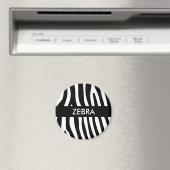 縞模様の模様が黒と白+アイディア マグネット (インサイチュ (食洗機))