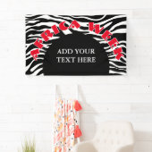 縞模様の模様が黒と白+アイディア 横断幕 (インサイチュ)