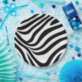 縞模様の流れ ペーパープレート (パーティー)