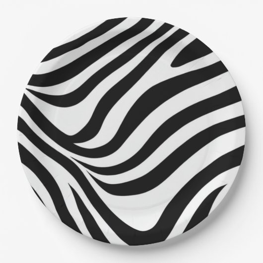 縞模様の流れ ペーパープレート (正面)