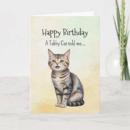 縞模様の猫のような性格の誕生日 アニマルギフト カード