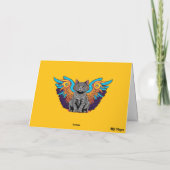 縞模様の猫の天使の慰めのカード カード (裏面)