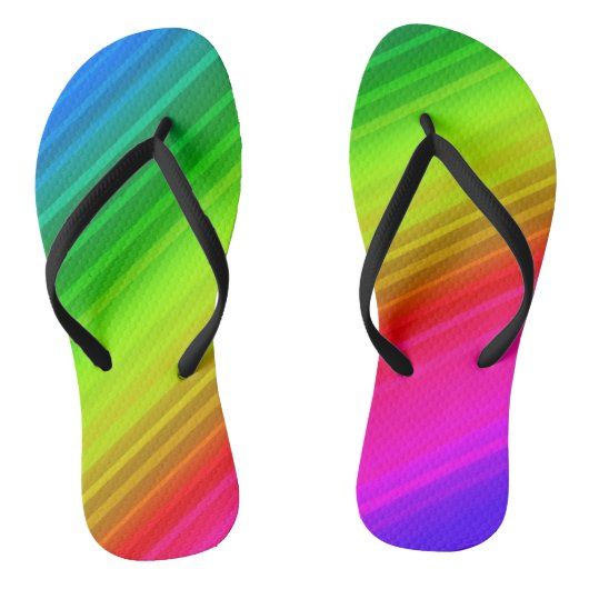 縞模様の虹 ビーチサンダル (ソール)