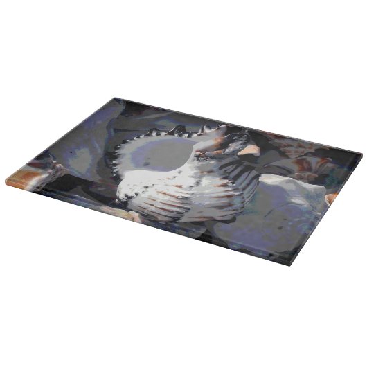 縞模様の貝殻 カッティングボード (角)