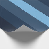 縞模様の青色 ラッピングペーパー (角)