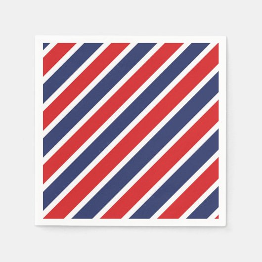 縞模様の スタンダードカクテルナプキン (正面)