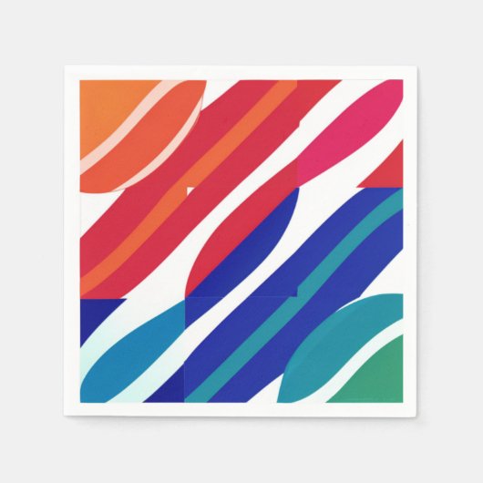 縞模様 スタンダードカクテルナプキン (正面)