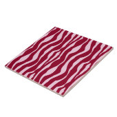 縞模様 – バーガンディとピンク タイル (側面)