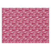 縞模様 – バーガンディとピンク テーブルクロス (正面(横))