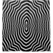 縞模様 – 幾何学模様抽象芸術アート3D シャワーカーテン (正面)