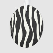 縞模様 – 白黒 オーナメント (正面)