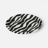 縞模様 – 白黒 ペーパープレート (アングル)