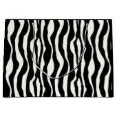 縞模様 – 白黒 ラージペーパーバッグ (正面)