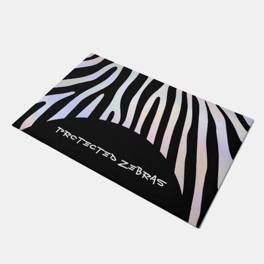 縞模様+背景とアイディア ドアマット (アングル)