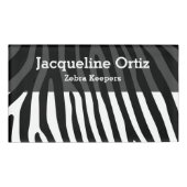 縞模様+背景とアイディア 名札 (正面)