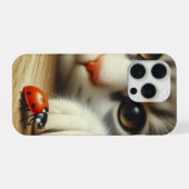 縞猫とてんとう虫 iPhoneケース (裏面横)
