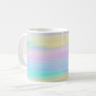 縞絵を描ストライプ数々の – 色 コーヒーマグカップ