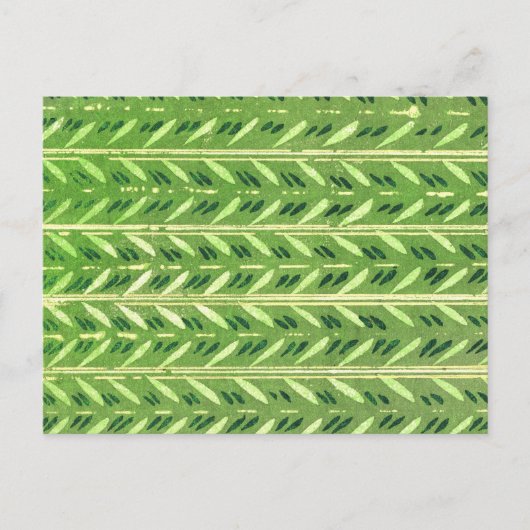 縞葉の日本木版織物 ポストカード (正面)