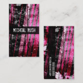 縞-グランジピンク 名刺 (正面/裏面)