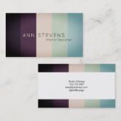 縦のカラフルのストライブ柄パターン陰ライトは編集します 名刺 (正面/裏面)