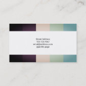 縦のカラフルのストライブ柄パターン陰ライトは編集します 名刺 (裏面)