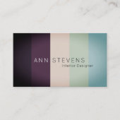 縦のカラフルのストライブ柄パターン陰ライトは編集します 名刺 (正面)