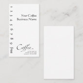 縦のコーヒーパンチカード ロイヤリティカード (正面/裏面)
