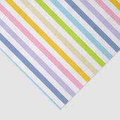 縦のパステル調の虹および白のストライプ 薄葉紙 (詳細)