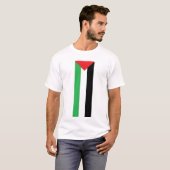 縦のパレスチナの旗のTシャツ Tシャツ (正面フル)