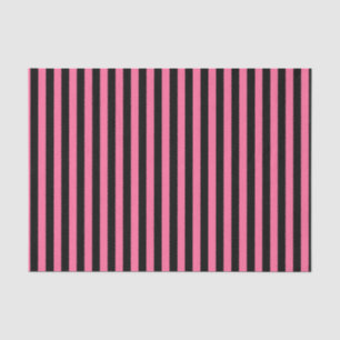 縦のピンクおよび黒いストライプ 薄葉紙
