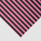 縦のピンクおよび黒いストライプ 薄葉紙 (詳細)