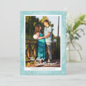 縦の写真のメリークリスマス シーズンカード (スタンド正面)