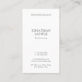 縦の創造的な最小主義のデザインのモダンの平野 名刺 (裏面)