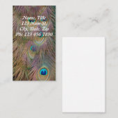 縦の孔雀の羽の名刺 名刺 (正面/裏面)