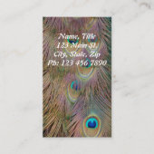縦の孔雀の羽の名刺 名刺 (正面)