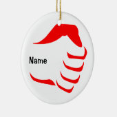 縦の握りこぶしのオーナメント セラミックオーナメント (右)