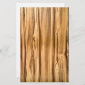 縦の木製の穀物パターン 便箋 (正面/裏面)