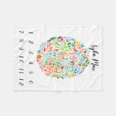 縦の水彩画の女の赤ちゃんのマイル標石毛布 フリースブランケット (正面(横))